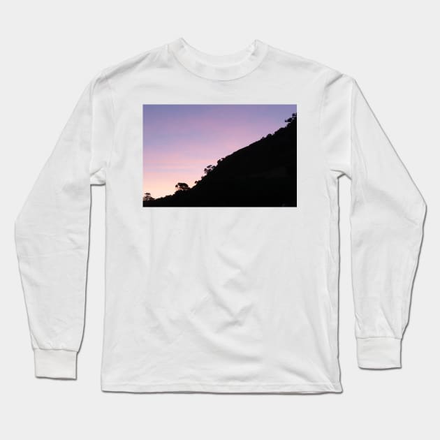 Contrasting scene of silhouette slope of Mount Maunganui Long Sleeve T-Shirt by brians101